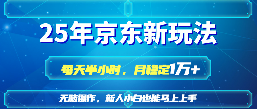 (14309期)25京东新玩法,每天半小时,月稳定1W+-易购买商城