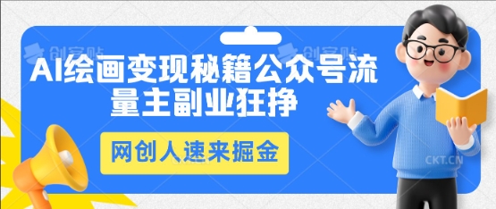 AI绘画变现秘籍：公众号流量主副业狂挣，网创人速来掘金-易购买商城