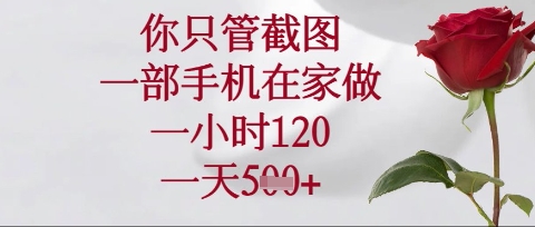 你只管截图，一部手机在家操作，一小时120.一天5张【揭秘】-易购买商城